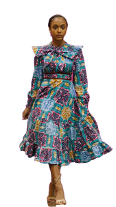 Colourful African Print Dress