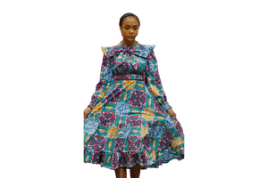 Colourful African Print Dress
