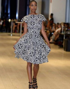 High-Low African Print Dress