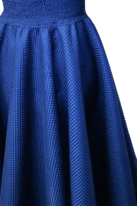 Blue Italian Knit Midi Skirt